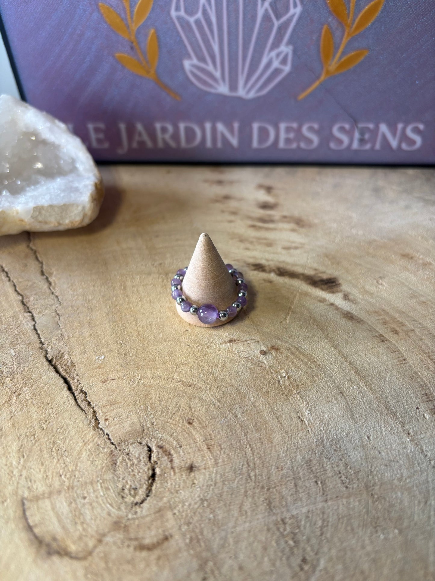 Bague en perles pierres naturelles ✨